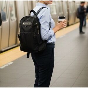 Marc Jacobs New York Designer Luxury Nylon Backpack Black Unisex